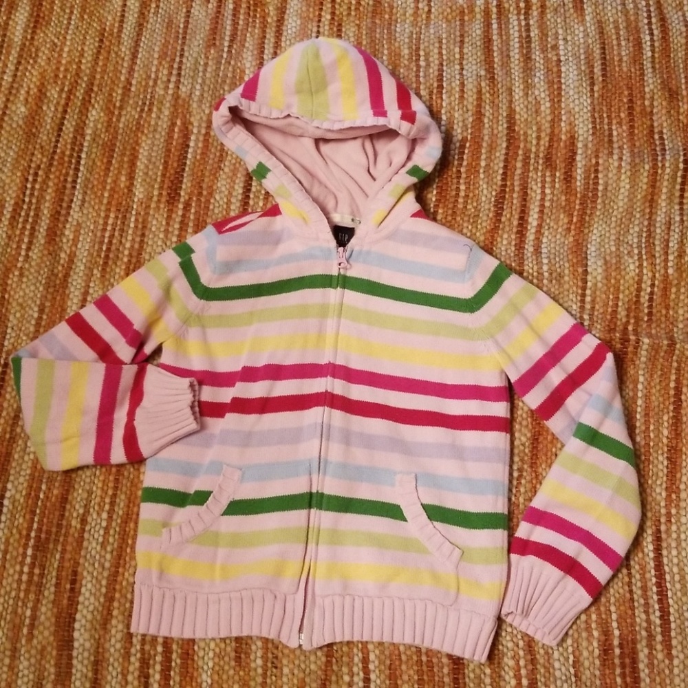 Girls GAP 12 FLEECE LINED SWEATER HOODIE JACKET